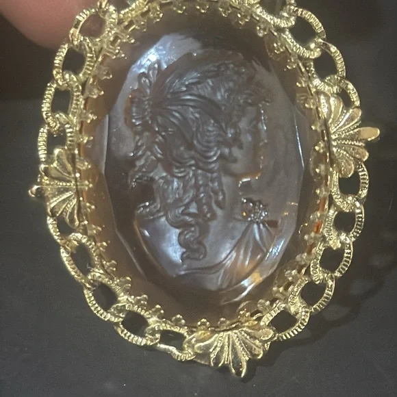 🛑🛑SOLD - Whiting & Davis Vintage Cameo Necklace - Picture 12 of 17